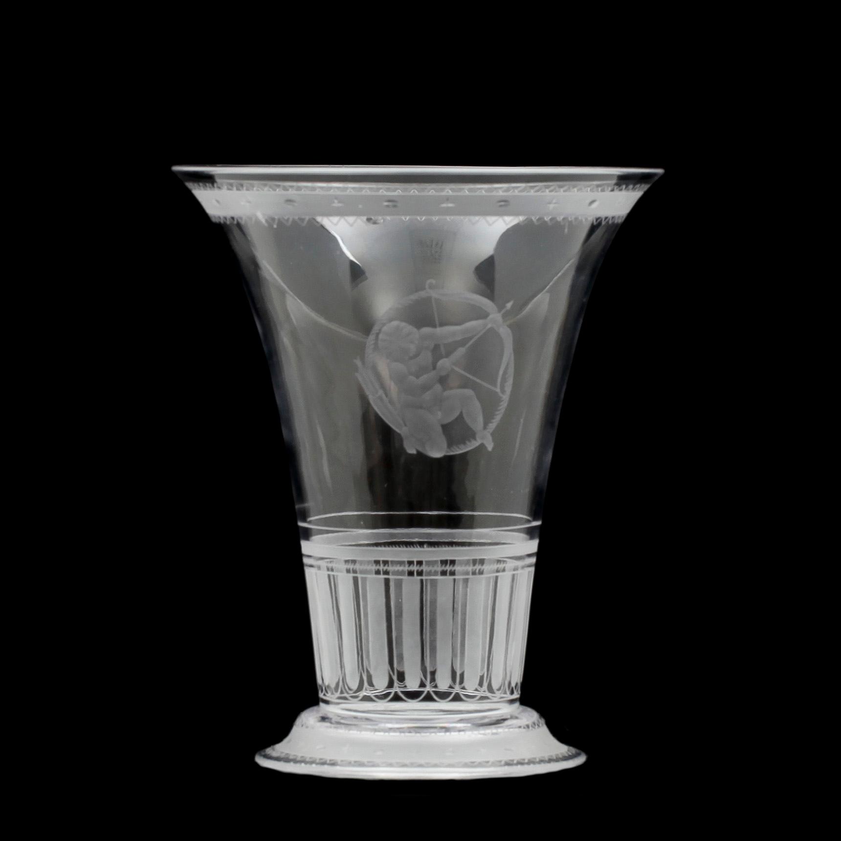POKAL, glas, Simon Gate, Orrefors, 1900-talets början.