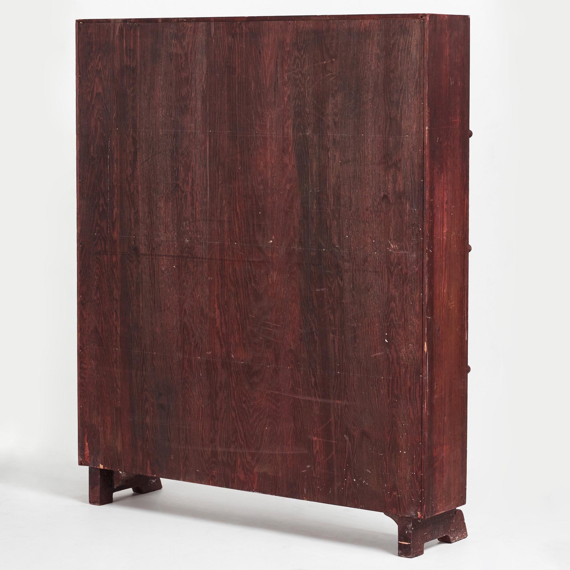 Axel Einar Hjorth, a stained pine "Sport" bookcase, Nordiska kompaniet, 1930's.