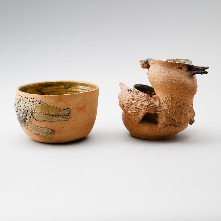 SKÅLAR, 2 st, keramik, Amie Stålkrantz, 1900-talets andra hälft.