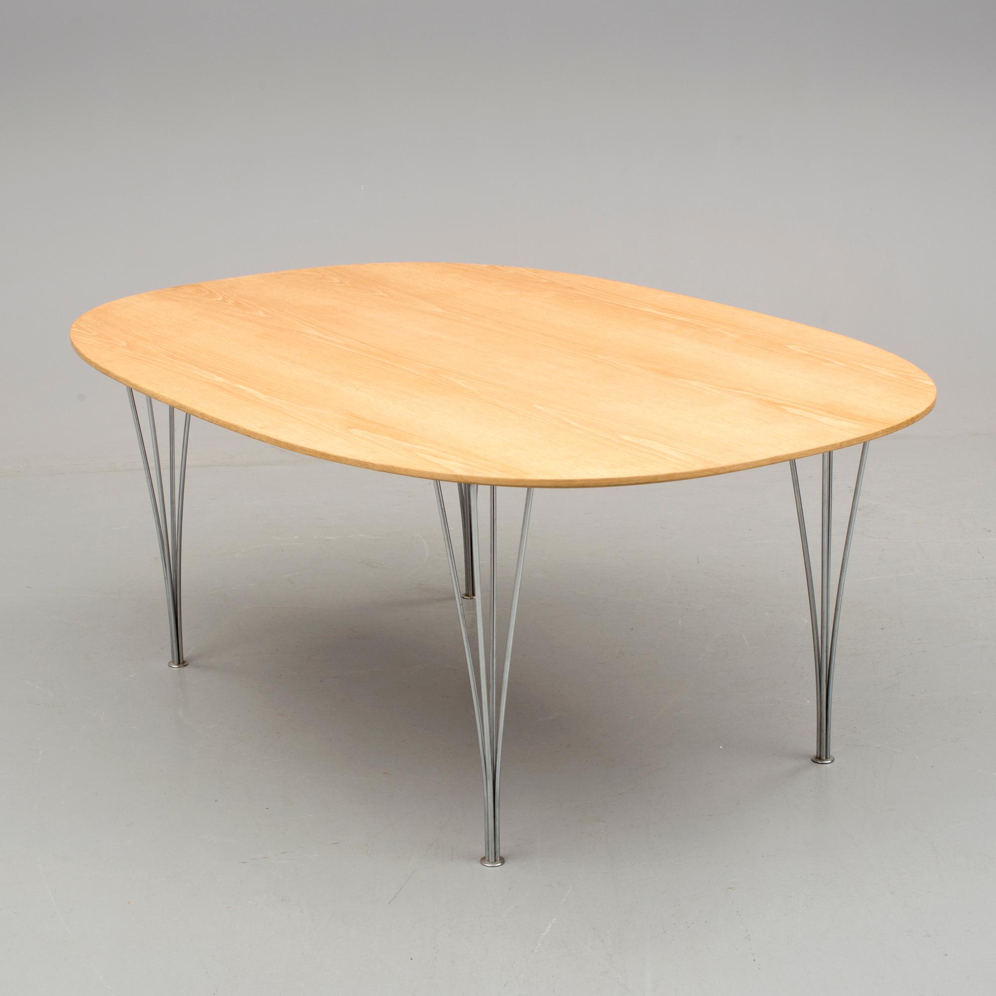 BORD, "Superellips", Bruno Mathsson och Piet Hein, Fritz Hansen, Danmark 1960-/70-tal.