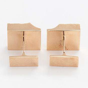 Björn Weckström, manschettknappar, "Antarktik", spektrolit, 14K guld.