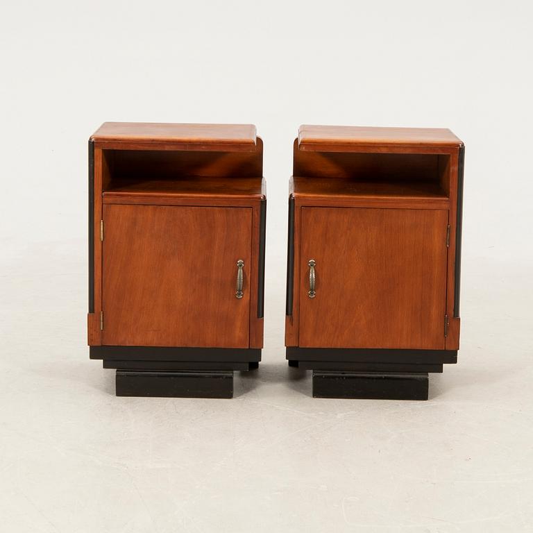 Bedside Tables, a Pair, Art Deco, First Half of the 20th Century.