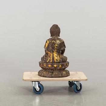 A Ming style gilded bronze Buddha.