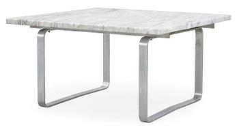 A Hans J Wegner 'CH-106' steel and marble sofa table, Johannes Hansen, Denmark.