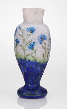 A Daum Art Nouveau cameo glass vase, Nancy, France.