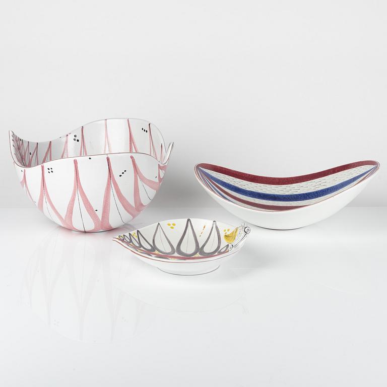A group of three bowls, Gustavsbergs studio.