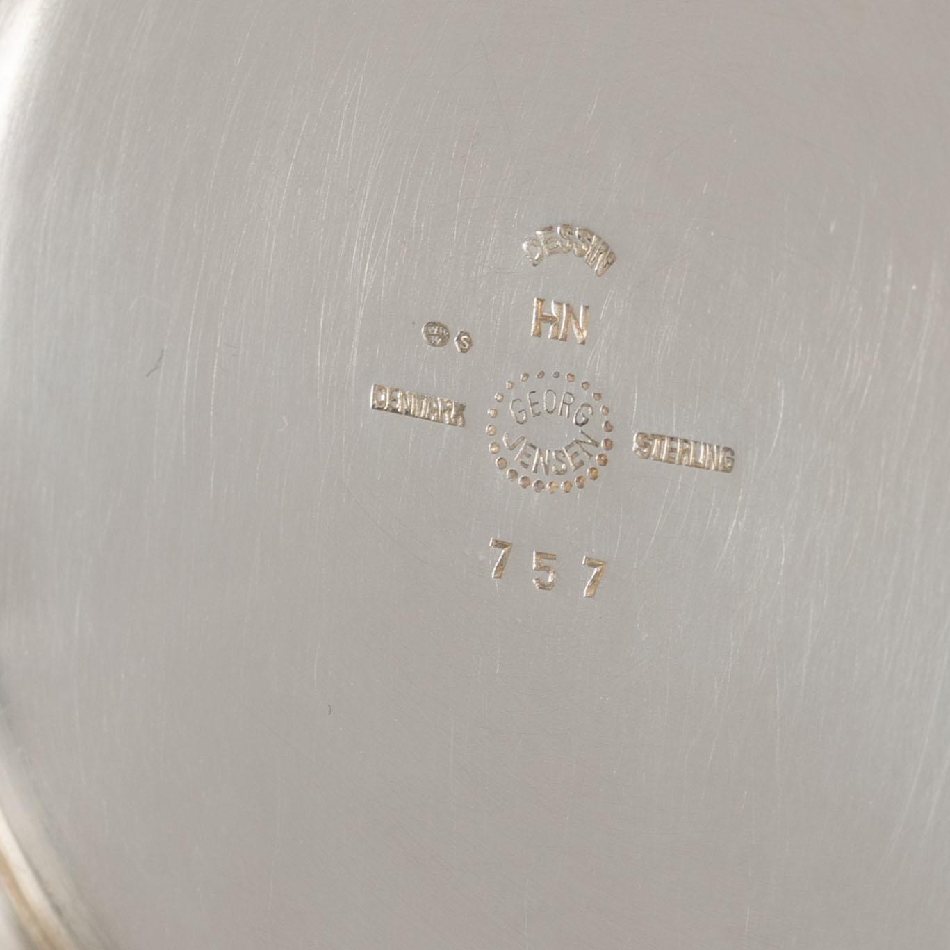 Georg Jensen, a sterling silver orchid vase, designed by Harald Nielsen, model no. 757, Copenhagen, Denmark, after 1945.