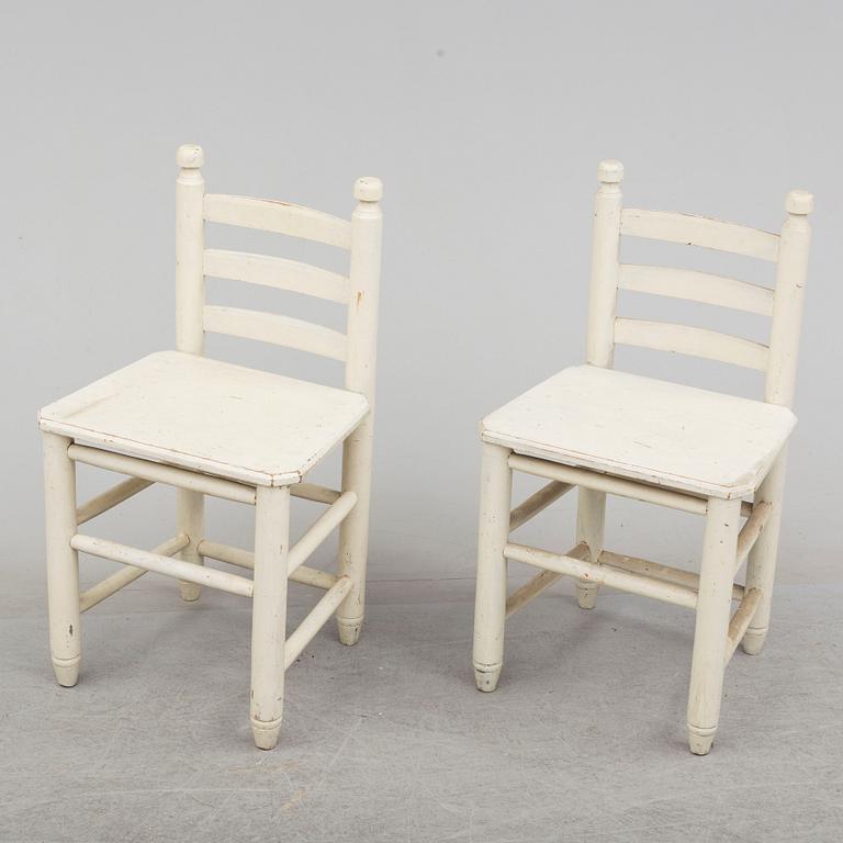 Twelve end of the 199th century chairs.