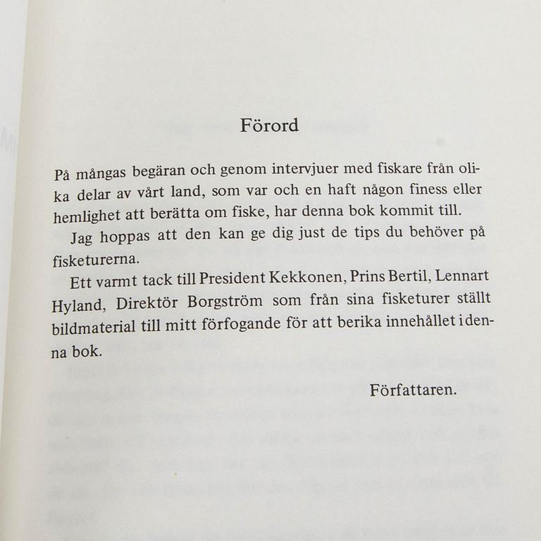 Böcker 3 vol "Fiskar och fiske i Norden" samt "Oss sportfiskare emellan".