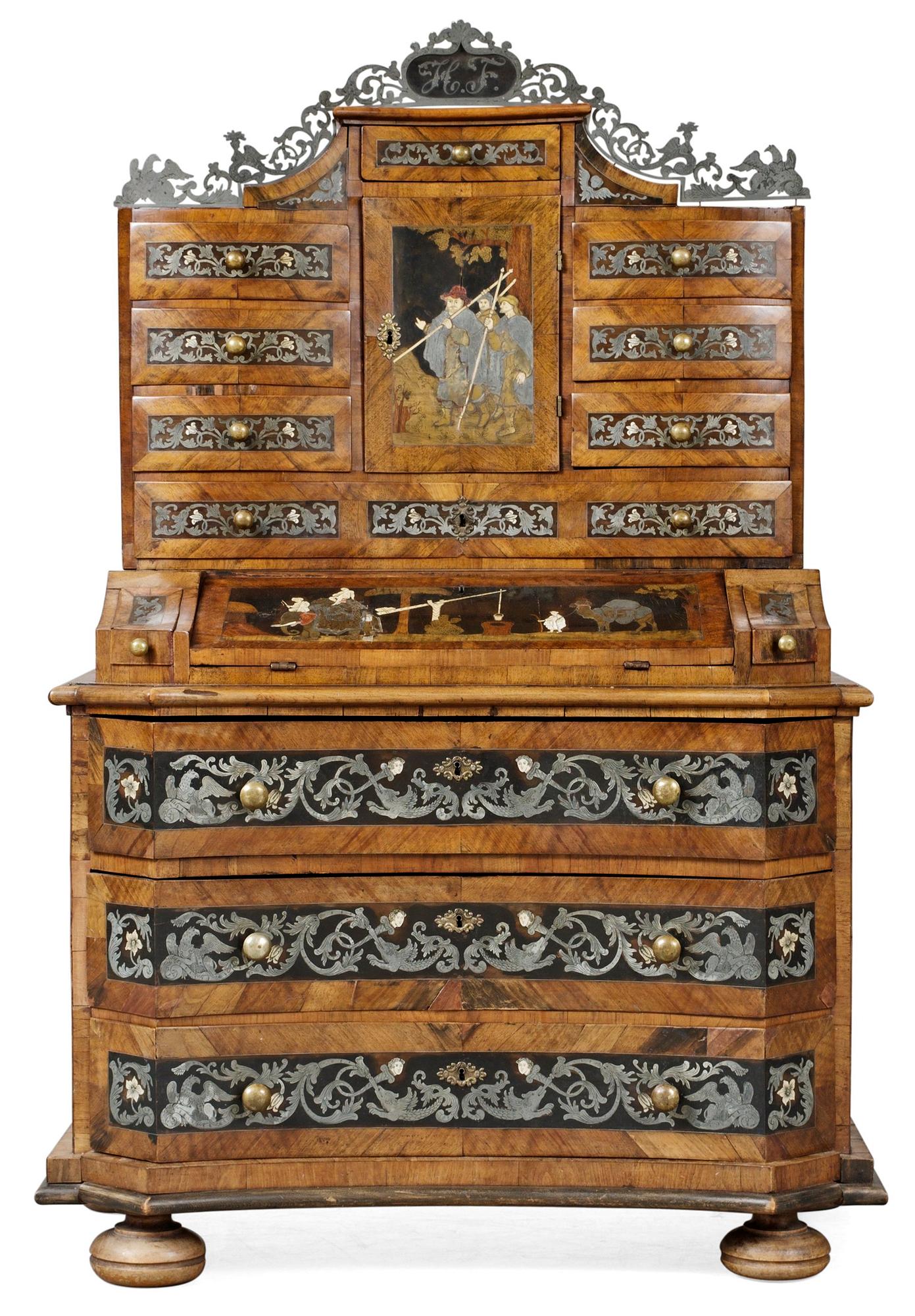 SKRIVSKÅP. Tyskland, 1700-talets första hälft.