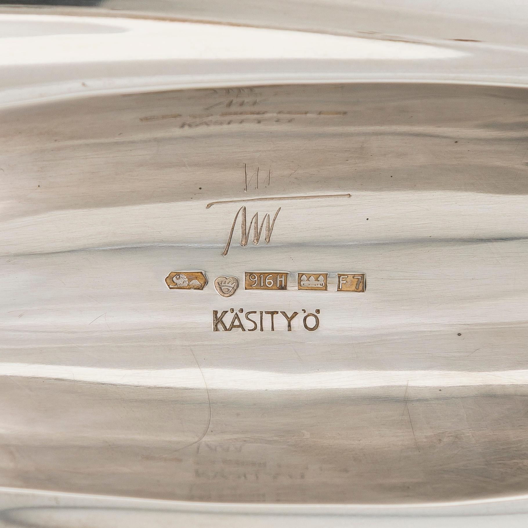 Tapio Wirkkala, silver bowl TW 9, Kultakeskus, Hämeenlinna, Finland 1957.