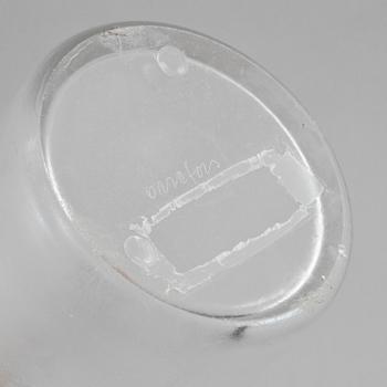 KARAFF, glas, troligen "Iced", Vicke Lindstrand, Orrefors, 1900-tal.