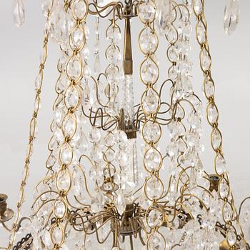 Chandelier, Gustavian style, mid-20th century.