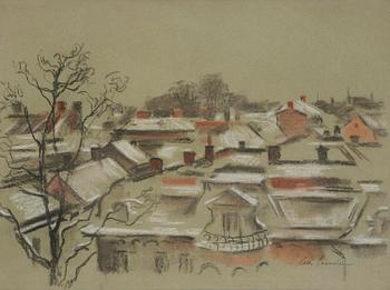 931. Lotte Laserstein, View over rooftops.