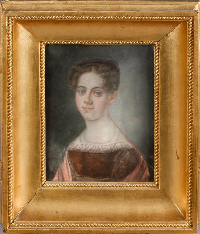 OKÄND KONSTNÄR, pastell, ej signerad, 1800-talets första hälft.