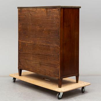 A Swedish late gustavian secretaire, late 18th century.