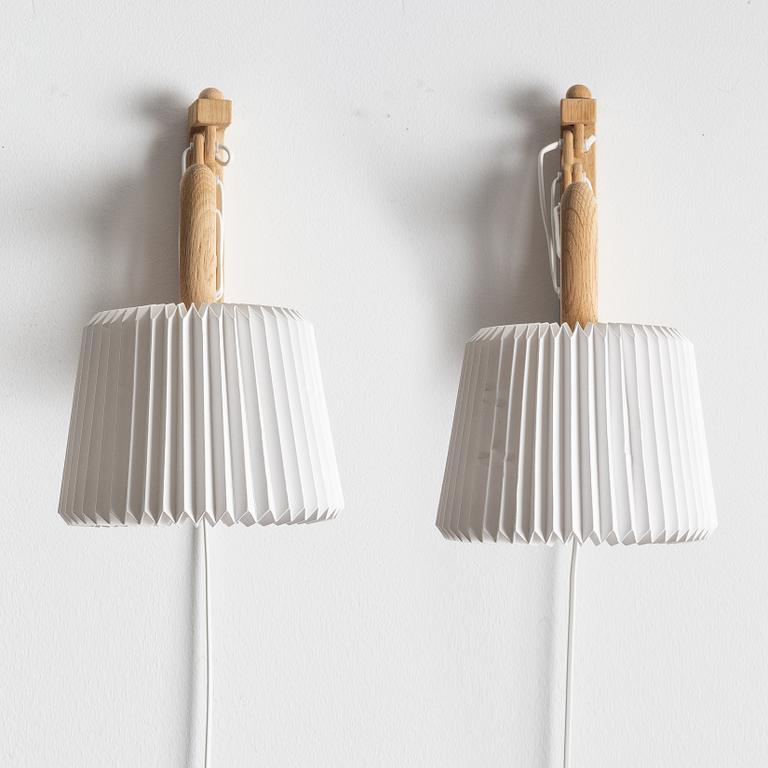Erik Hansen, vägglampor, ett par, "Sax 223", Le Klint, Danmark.
