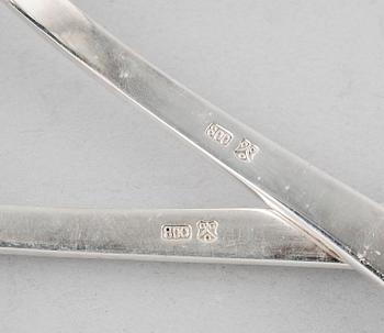 MATSKED SAMT MATGAFFEL, silver, 800, sannolikt Schweiz. Tot vikt ca 119 g.
