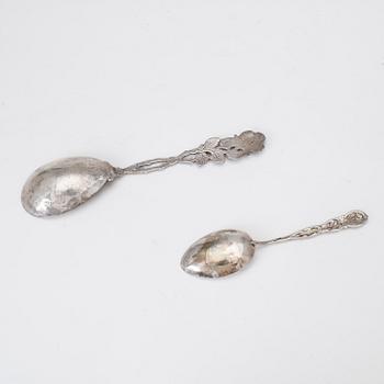 SKEDAR, 2 st, silver, bla Norge. Vikt 69g.