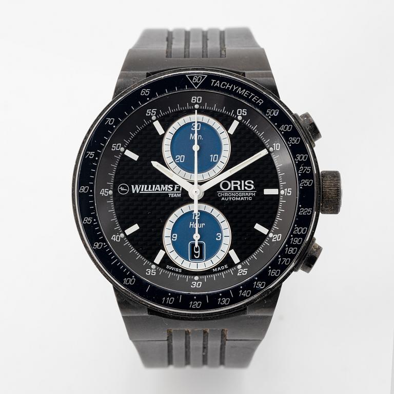 Oris, Williams F1 Team, chronograph, wristwatch, 45 mm.