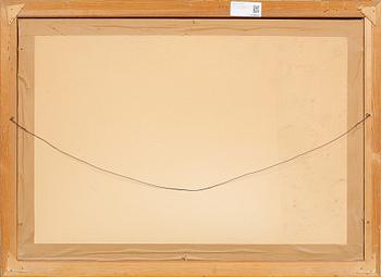 OKÄND KONSTNÄR, olja på pannå, otydligt signerad, omkring 1900-talets mitt.