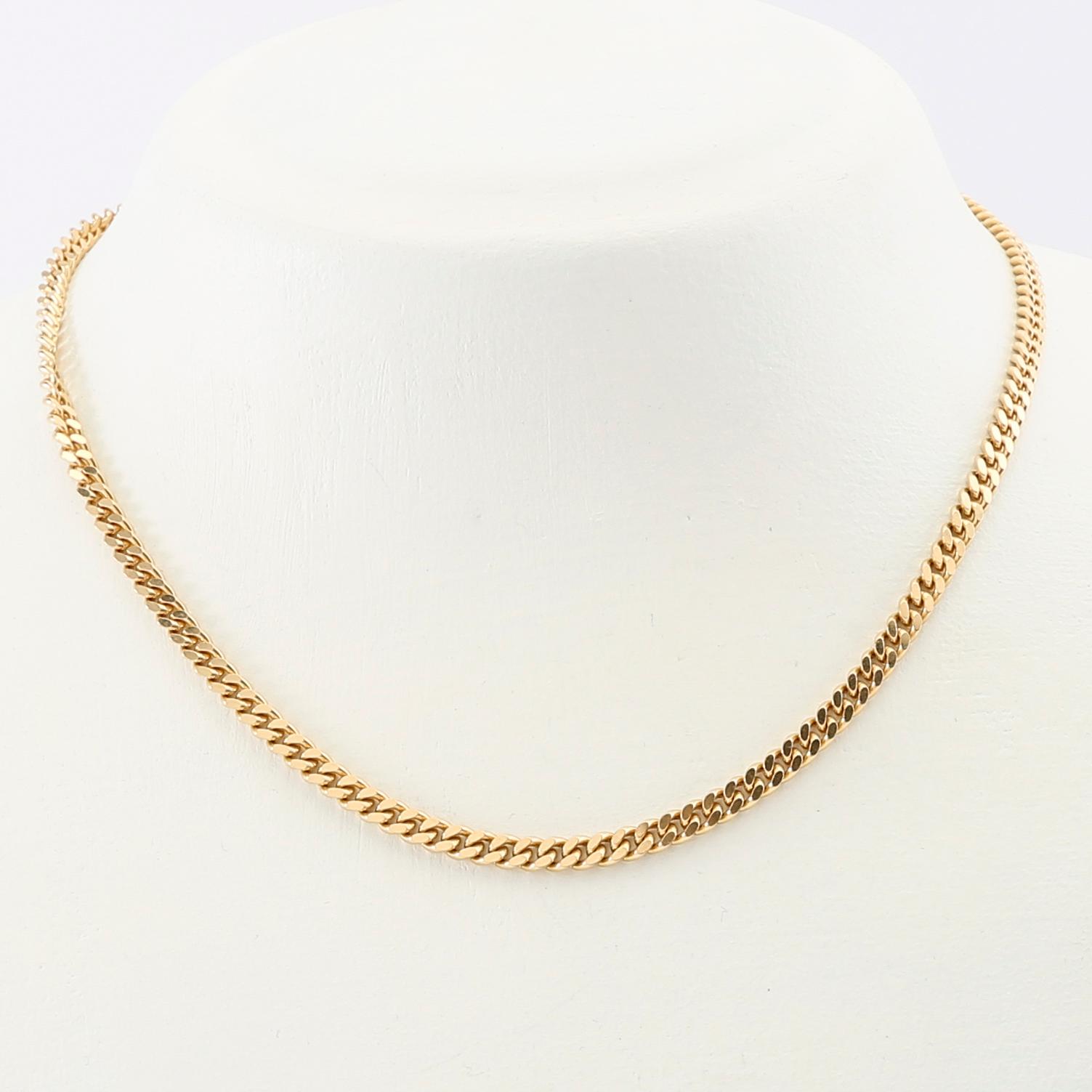 Halsband 18K guld pansarlänk, Balestra Italien.