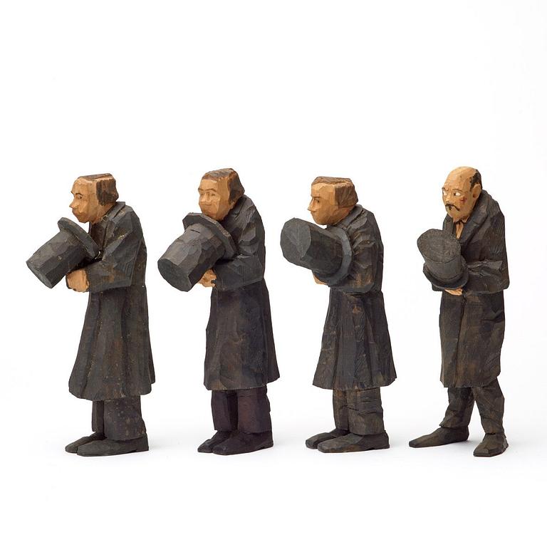 Axel Petersson Döderhultarn, "Begravning" (= The funeral) (8 pieces).