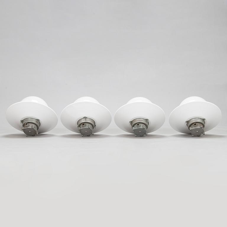 Paavo Tynell, four mid-20th century outdoor wall/ceiling lamps 'H10-100' for Idman Finland.
