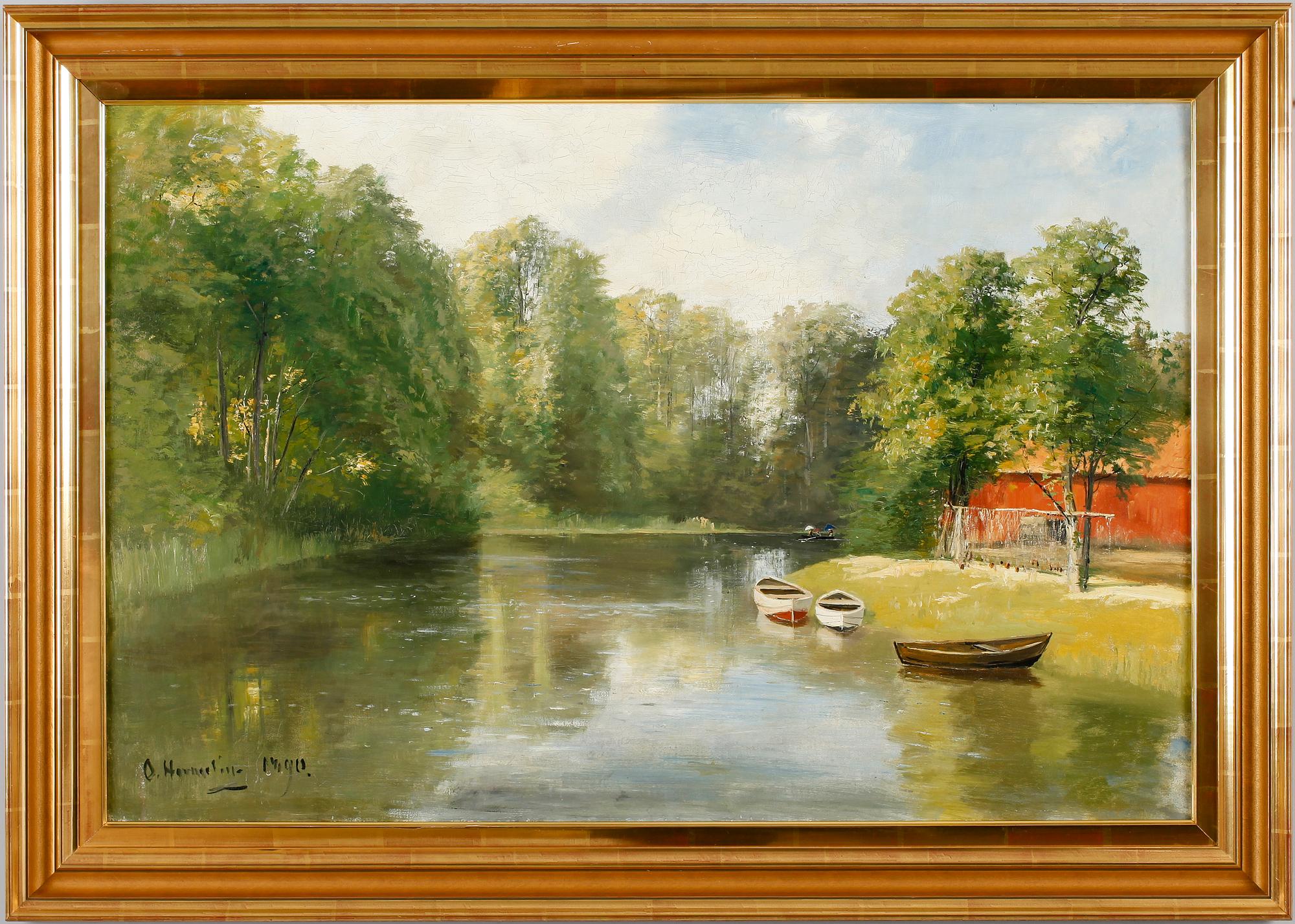 OLOF HERMELIN, olja på duk, sign och dat 1890.