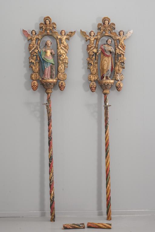 PROCESSIONSSTAVAR, 2 st, 1800-tal.