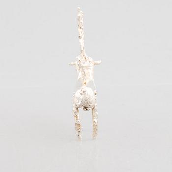 A sterling silver sculpture, mark of Lars Arby, Gothenburg, Sweden 1982.
