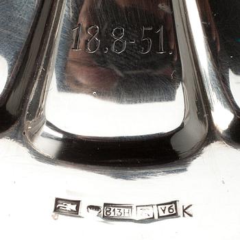 LJUSSTAKAR, 2 par, silver, Auran Kultaseppä 1950, Kultakeskus 1957.