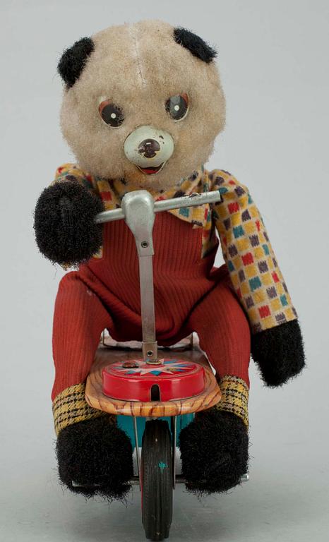 NALLE PÅ SPARKBIL, mekanisk 1960-70-tal.