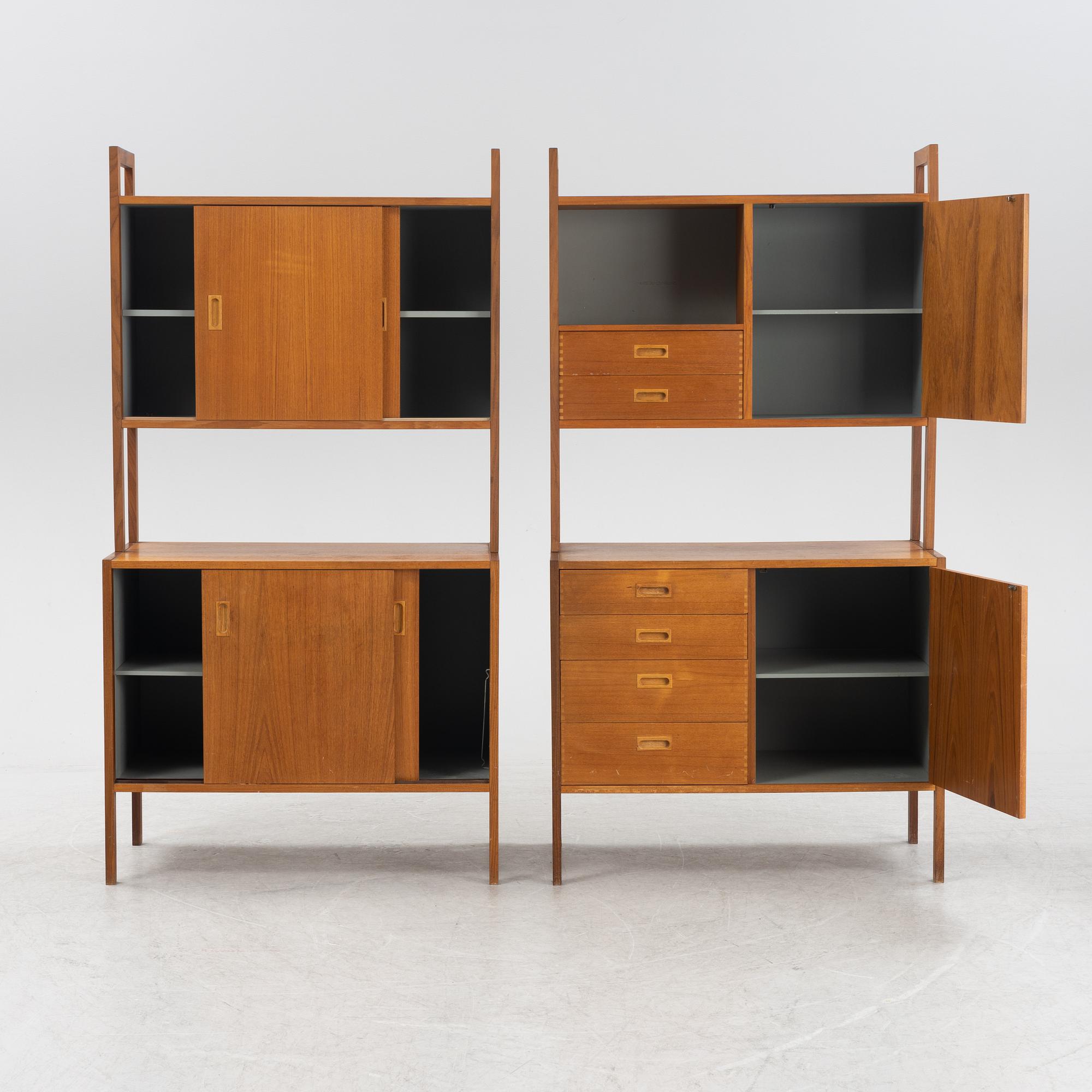 Gillis Lundgren, bokhyllor, ett par, "System-serien", IKEA, 1960-tal.