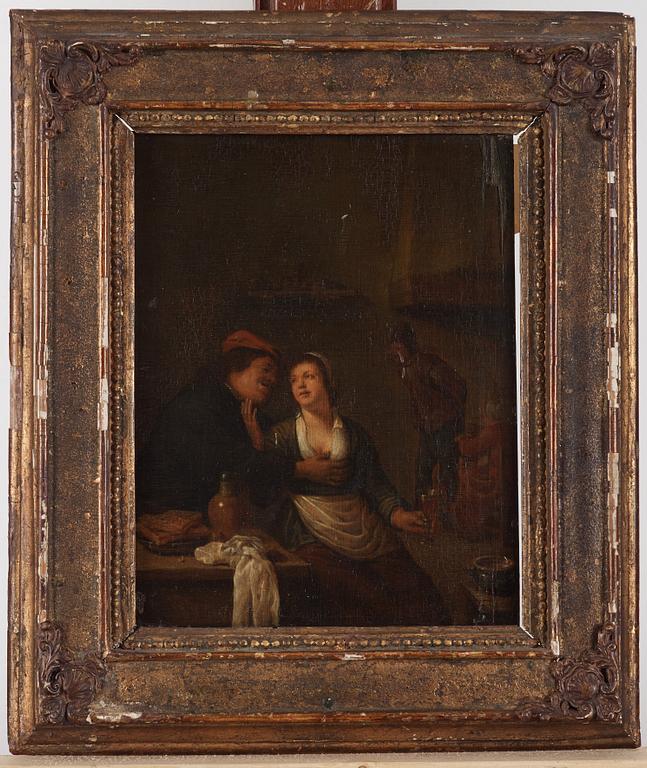 Jan Havicksz. Steen Circle of, Young couple in love.