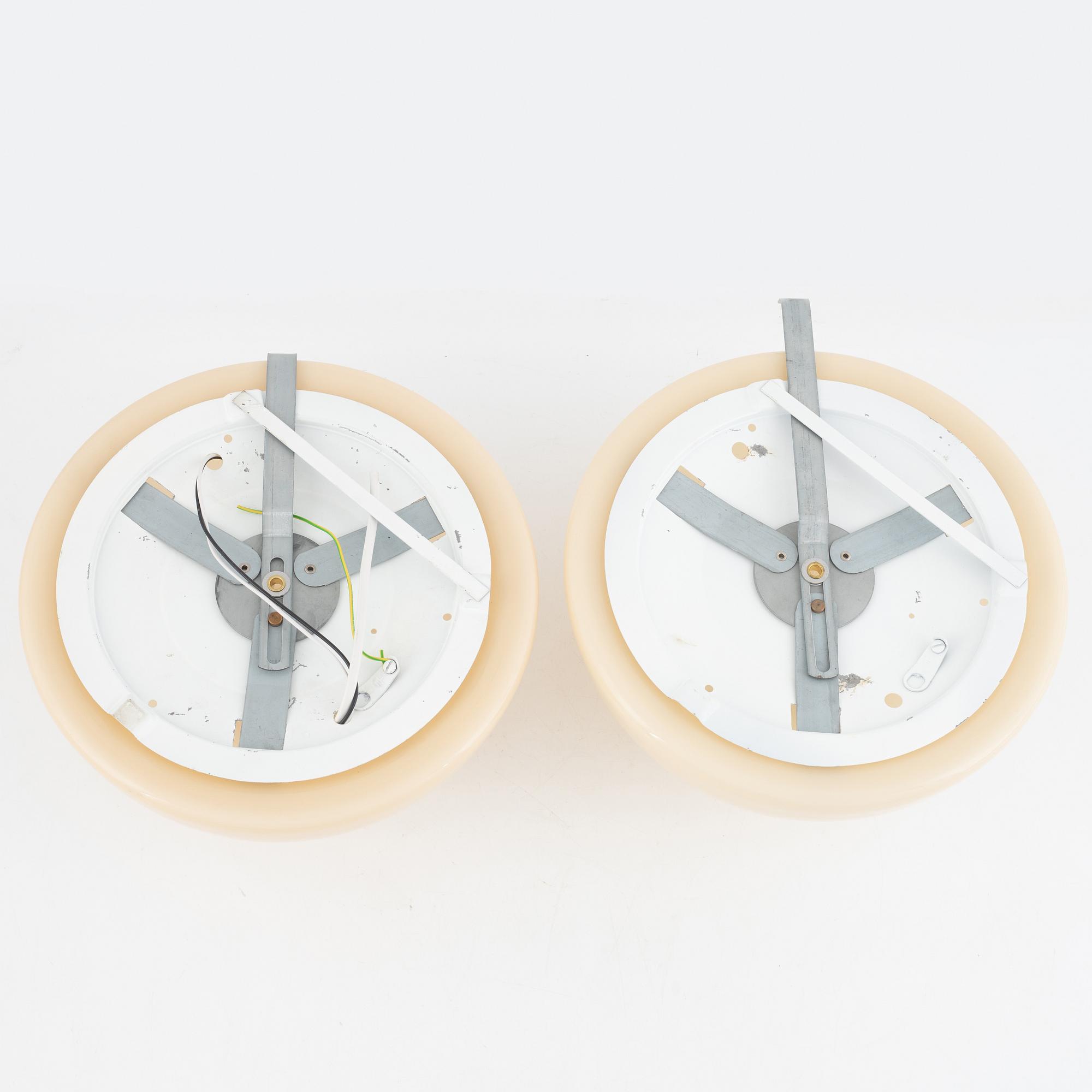 Harald Notini, taklampor, ett par, modell "10870", Arvid Böhlmarks Lampfabrik, 1930-tal.