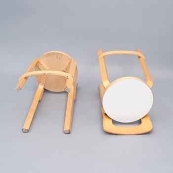 STOLAR, 4 st, modell K65, Alvar Aalto, Artek, 1980-tal.