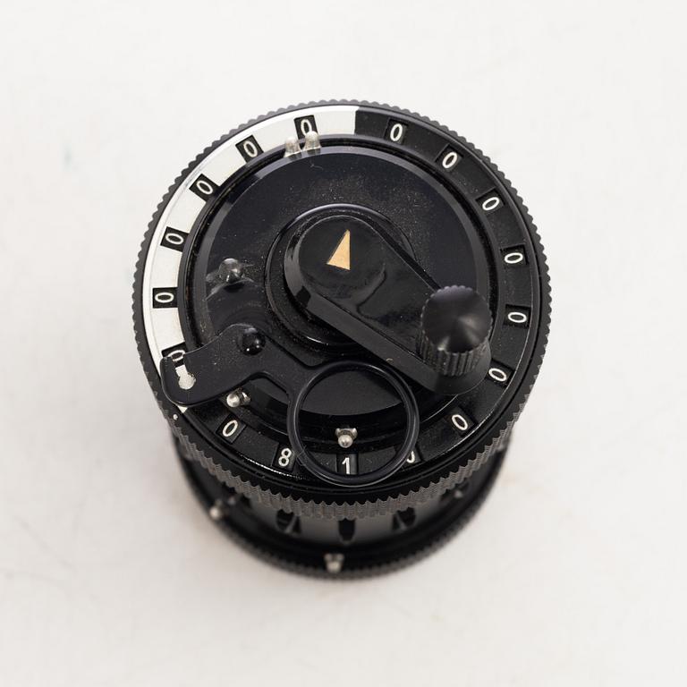 Räknemaskin, "Curta, Type I", utvecklad av Curt Herzstark, Contina AG Mauren, Lichtenstein, formgiven 1947.
