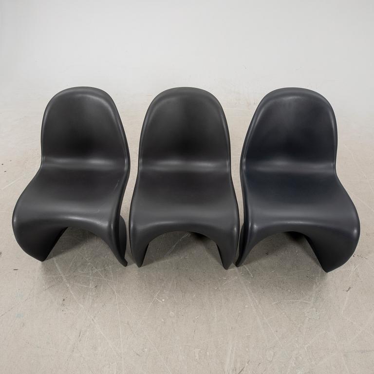 Verner Panton, chairs, 3 pcs, "Panton chair", Vitra.