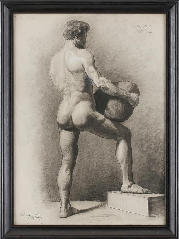 ROBERT THEGERSTRÖM, Kol på papper, Signerad ”Robert Thegerström” och approberad ”Nov. 1878”.