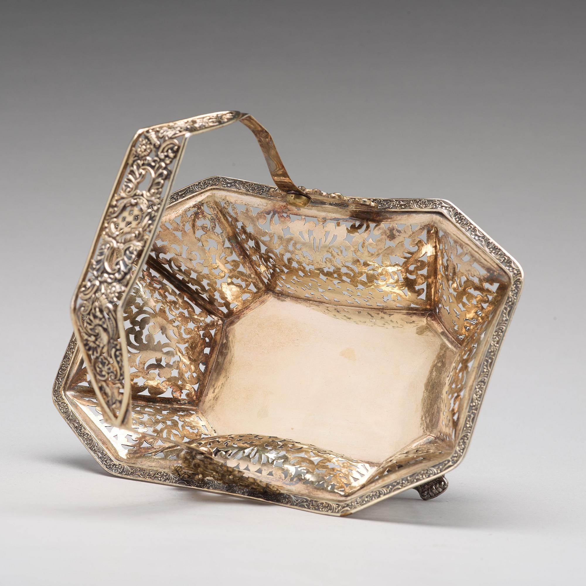 Fedor Frolow, brödkorg, silver, Moskva 1838.