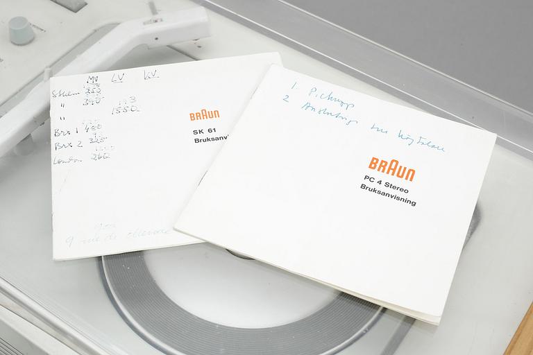 RADIOGRAMMOFON, "SK 61 S", modellen formgiven av Hans Gugelot & Dieter Rams 1956 för Braun AG, Tyskland.