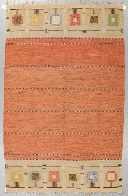 A carpet, flat weave, ca 249,5 x 154,5-160 cm, Sweden around the 1920s-1930s.