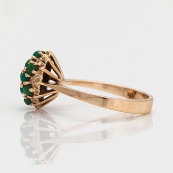 A 14K gold and turquoise ring, H. Lahtinen & Co, Helsinki 1973.