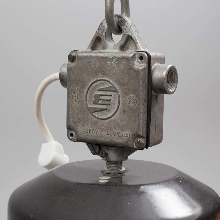 A mid 20th century industrial lamp.