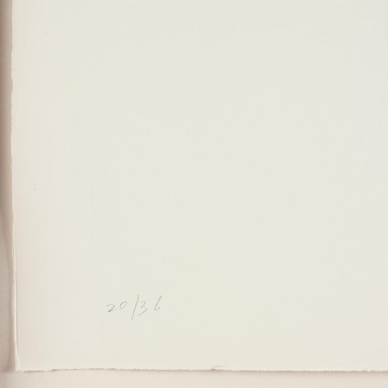 Joel Shapiro, pochoir i färg, 1990. Signerad och numrerad 20/36.