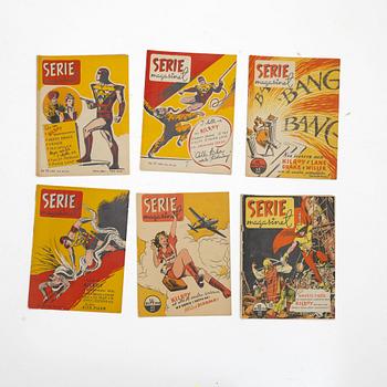 Comic books, a collection, including "Serie-Magasinet Kilroy", "Tarzan med stjärnmagasinet" and "Serie-Magasinet".