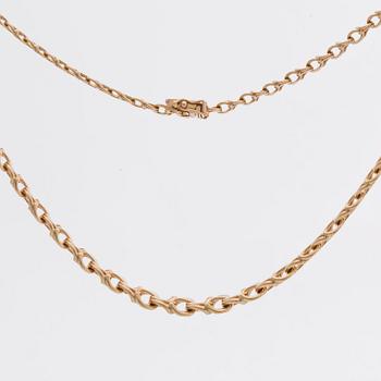 HALSKEDJA/COLLIER bismarklänk 18K guld.