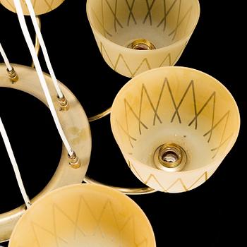 A 1940's Swedish Modern ceiling lamp.