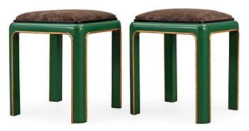 574. A pair of stools attributed to Otar Hökerberg, Sweden circa 1925.